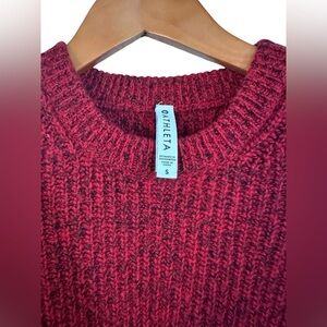 Athleta Sierra Red Marl Women’s Crew Sweater Wool Blend Size Small